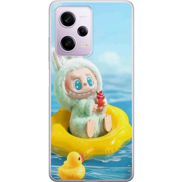 Xiaomi Redmi Note 12 Pro Genomskinligt Skal Labubu Stripe Attack – Ränder möter monster