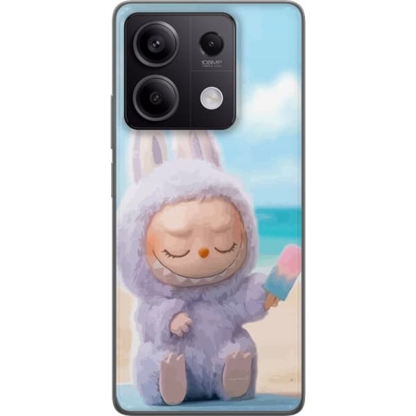 Xiaomi Redmi Note 13 Gennemsigtig cover Labubu Lyserød Stemning