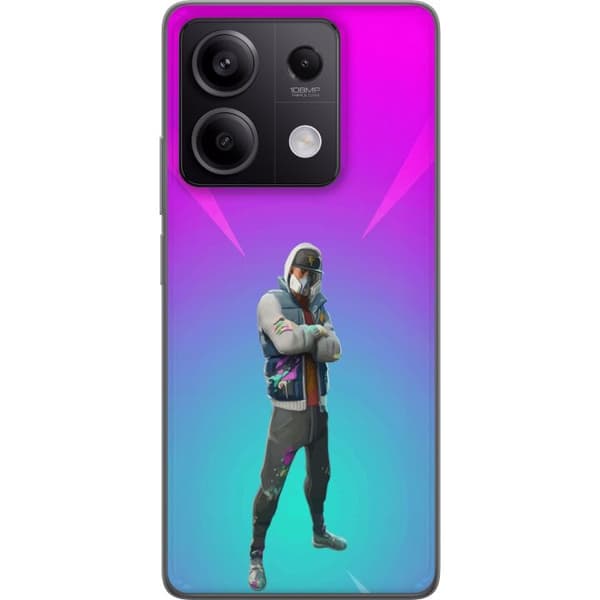 Xiaomi Redmi Note 13 Gjennomsiktig deksel svart ridder fortnite
