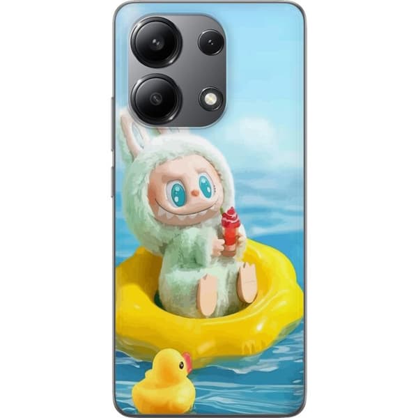 Xiaomi Redmi Note 13 4G Gennemsigtig cover Labubu Stripe Attack - Striber møder monstre