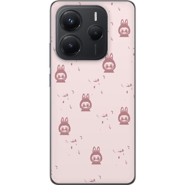 Xiaomi Redmi Note 14 Gennemsigtig cover Labubu Neon Pop - Neonfarvet pop art monster