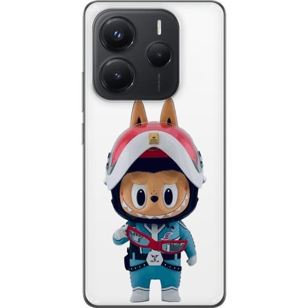 Xiaomi Redmi Note 14 Genomskinligt Skal How2work Labubu The Monsters x Ultraman Blue Figure