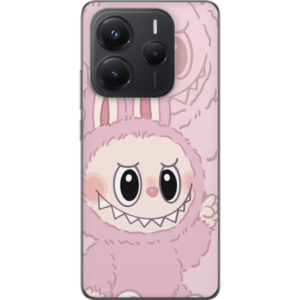 Xiaomi Redmi Note 14 Gennemsigtig cover Labubu Floral Freak