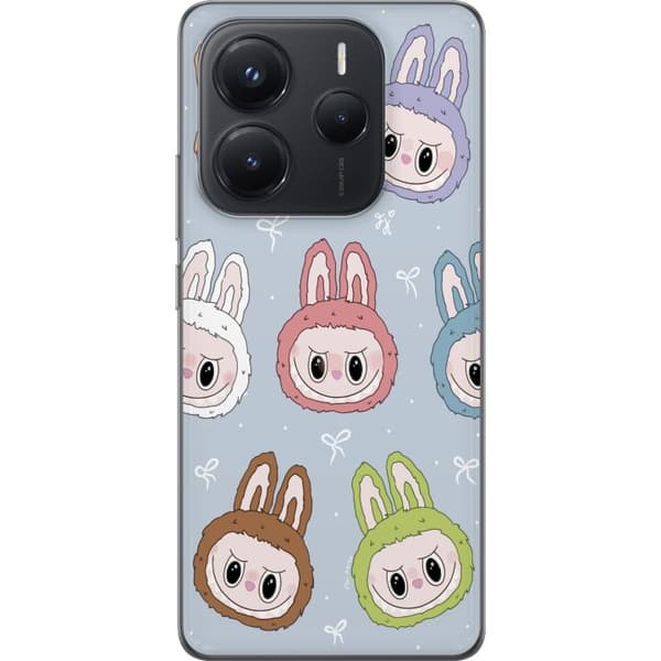 Xiaomi Redmi Note 14 Gennemsigtig cover Labubu Star mønster