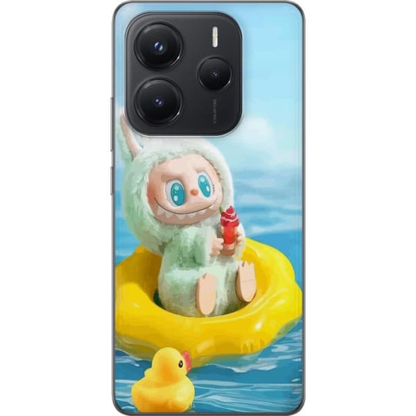 Xiaomi Redmi Note 14 Genomskinligt Skal Labubu Stripe Attack – Ränder möter monster