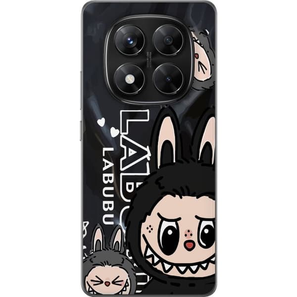 Xiaomi Redmi Note 14 Pro Genomskinligt Skal Labubu Black Energy – Svart mönster i streetstyle