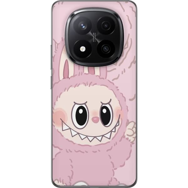 Xiaomi Redmi Note 14 Pro+ Genomskinligt Skal Labubu Floral Freak – Blommigt monster i vintage-stil