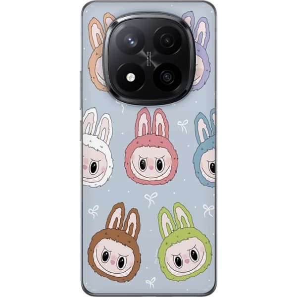 Xiaomi Redmi Note 14 Pro+ Genomskinligt Skal Labubu Star Pattern – Stjärnmönstrat med monsterlook