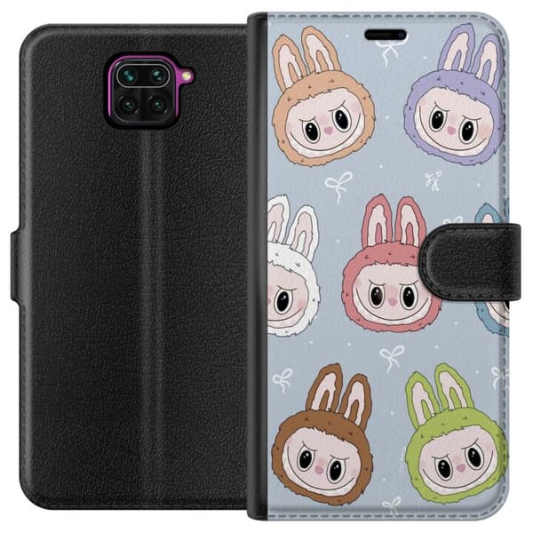 Xiaomi Redmi Note 9 Plånboksfodral Labubu Star Pattern – Stjärnmönstrat med monsterlook