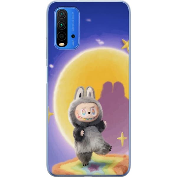 Xiaomi Redmi Note 9 4G Läpinäkyvä kuori Labubu Neon Pop - Neonväri pop-taiteen hirviö
