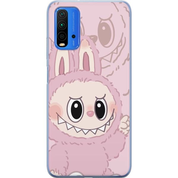Xiaomi Redmi Note 9 4G Gennemsigtig cover Labubu Floral Freak