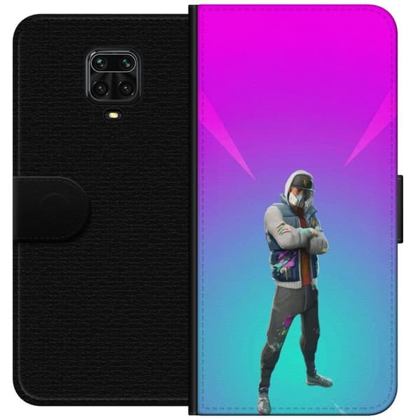 Xiaomi Redmi Note 9S Lommeboketui svart ridder fortnite