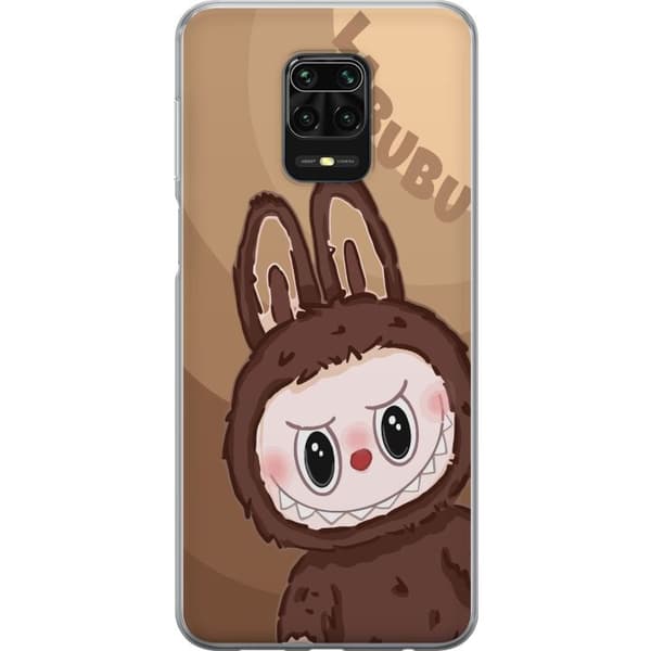 Xiaomi Redmi Note 9S Gjennomsiktig deksel Labubu Sky Kosebamse - Hvit og Blå Design med Søt Stil