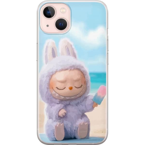 Apple iPhone 13 mini Gennemsigtig cover Labubu Lyserød Stemning