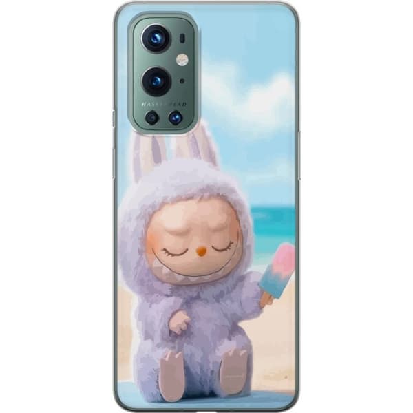 OnePlus 9 Pro Genomskinligt Skal Labubu Pink Mood – Rosa monsterdesign