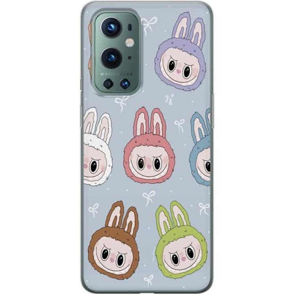 OnePlus 9 Pro Genomskinligt Skal Labubu Star Pattern – Stjärnmönstrat med monsterlook