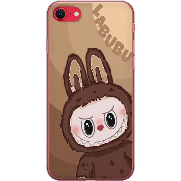 Apple iPhone SE (2020) Gjennomsiktig deksel Labubu Sky Kosebamse - Hvit og Blå Design med Søt Stil