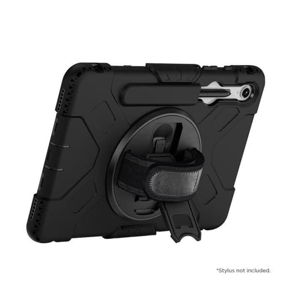 Fodral till Galaxy Tab S9/S9 FE - EIGER - Fullständigt skydd - 360° roterande handtag