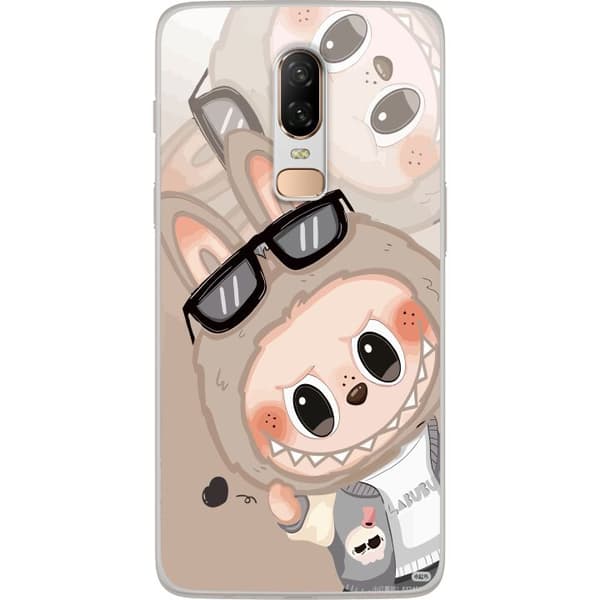 OnePlus 6 Gjennomsiktig deksel Labubu Rainbow Chaos