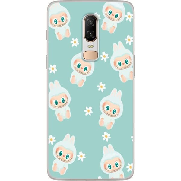 OnePlus 6 Genomskinligt Skal Labubu Candy Vibes – Söt och färgglad monsterstil