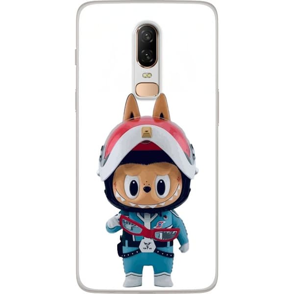 OnePlus 6 Gjennomsiktig deksel How2work Labubu Monstrene x Ultraman Blue Figur