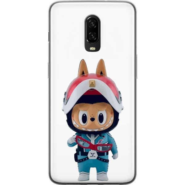 OnePlus 6T Gjennomsiktig deksel How2work Labubu Monstrene x Ultraman Blue Figur