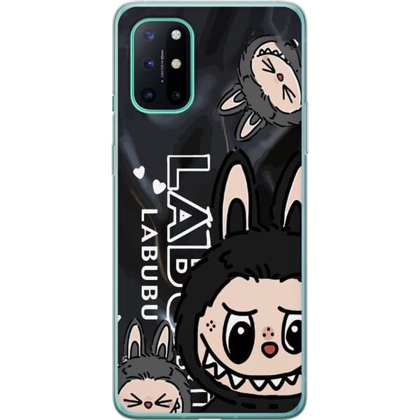 OnePlus 8T Gennemsigtig cover <nl>Labubu Black Energy - Sort mønster i gade stil