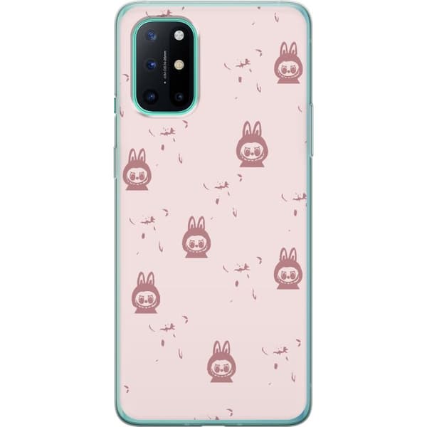 OnePlus 8T Genomskinligt Skal Labubu Neon Pop – Neonfärgad pop art monster