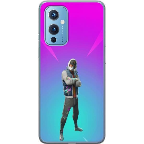 OnePlus 9 Gennemsigtig cover sort ridder fortnite