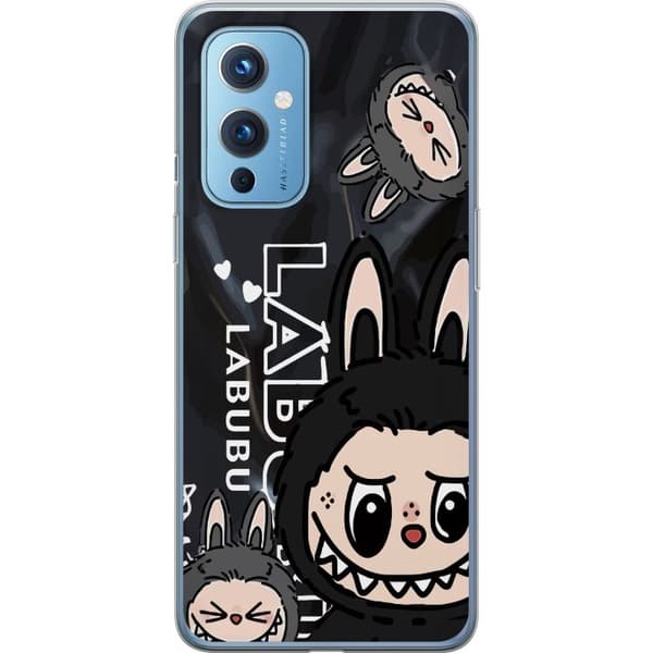 OnePlus 9 Gennemsigtig cover <nl>Labubu Black Energy - Sort mønster i gade stil