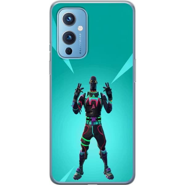 OnePlus 9 Gennemsigtig cover sort ridder fortnite