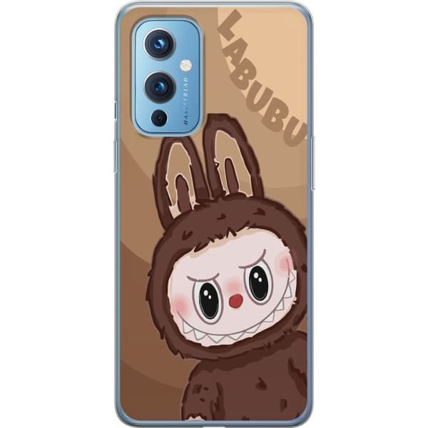 OnePlus 9 Gjennomsiktig deksel Labubu Sky Kosebamse - Hvit og Blå Design med Søt Stil