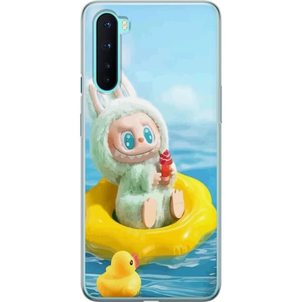 OnePlus Nord Läpinäkyvä kuori Labubu Stripe Attack - Raidat kohtaavat hirviöt
