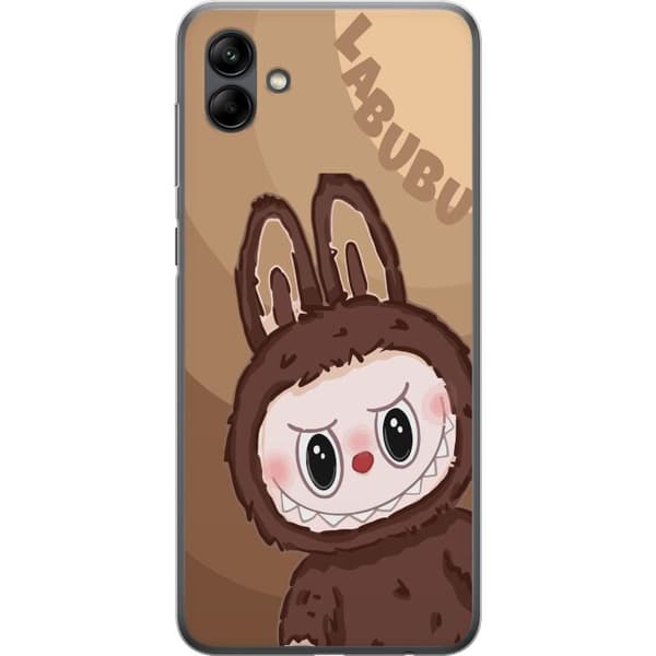 Samsung Galaxy A05 Gjennomsiktig deksel Labubu Sky Kosebamse - Hvit og Blå Design med Søt Stil