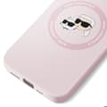Miniatyrbild 4 av 5: Coque MagSafe för iPhone 16e Silikonmjuk Tryckt Karl &amp; Choupette Karl Lagerfeld Powderrosa