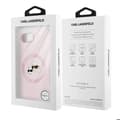 Miniatyrbild 5 av 5: Coque MagSafe för iPhone 16e Silikonmjuk Tryckt Karl &amp; Choupette Karl Lagerfeld Powderrosa