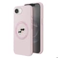 Miniatyrbild 2 av 5: Coque MagSafe för iPhone 16e Silikonmjuk Tryckt Karl &amp; Choupette Karl Lagerfeld Powderrosa