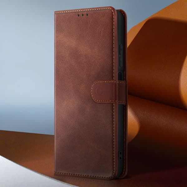 Hus Folio för Xiaomi Redmi A5 Stöd för Video Brun