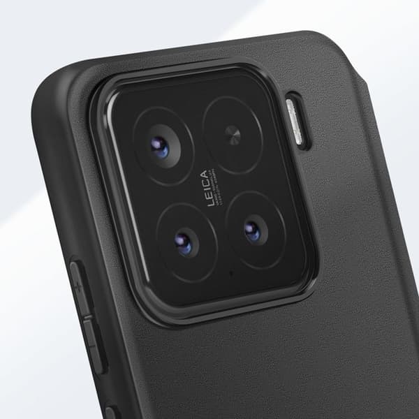 Fodral för Xiaomi 15 Klapp med kortfack och handledsrem Made for Xiaomi Svart