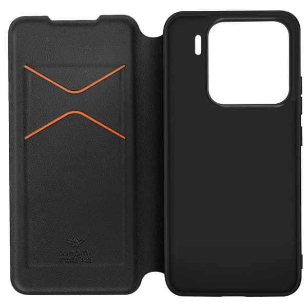 Fodral för Xiaomi 15 Klapp med kortfack och handledsrem Made for Xiaomi Svart