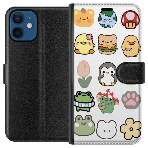 Apple iPhone 12  Plånboksfodral Kawaii Friends – söta figurer i japansk stil
