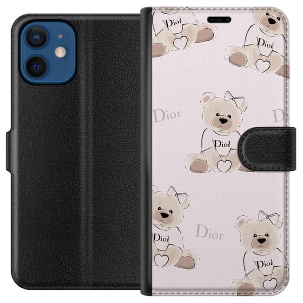 Apple iPhone 12 Lompakkokotelo Teddy Dior Vibes - ylellinen nalle muotityyliin
