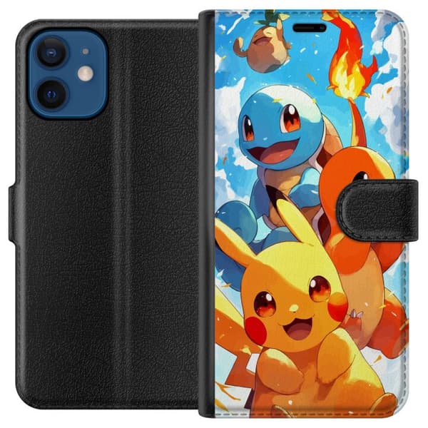 Apple iPhone 12  Plånboksfodral Pocket Creatures – inspirerat av Pokémon utan att nämna namnet