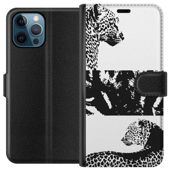Apple iPhone 12 Pro Lommeboketui Leopard Faces
