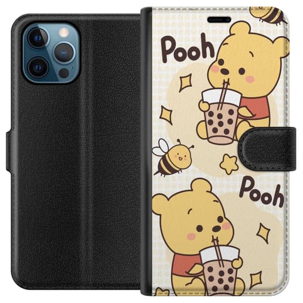 Apple iPhone 12 Pro Lompakkokotelo Nalle Pooh - klassinen karhumotiivi uudessa tulkinnassa
