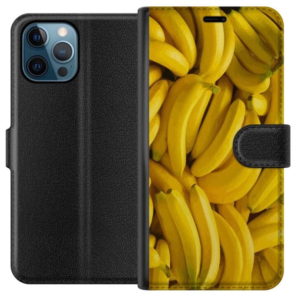 Apple iPhone 12 Pro Lommeboketui Banana mønster