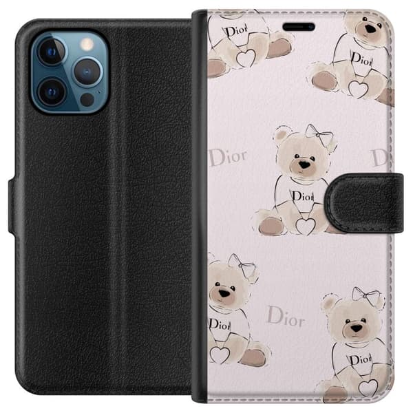 Apple iPhone 12 Pro Lompakkokotelo Teddy Dior Vibes - ylellinen nalle muotityyliin