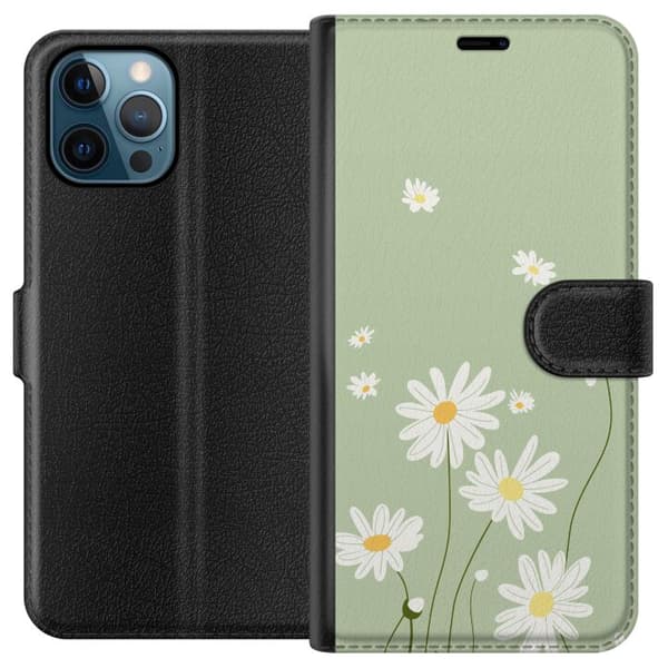 Apple iPhone 12 Pro Lompakkokotelo Papukaijanpaparit - kukallinen kuviointi ruotsalaiseen kesätyyliin