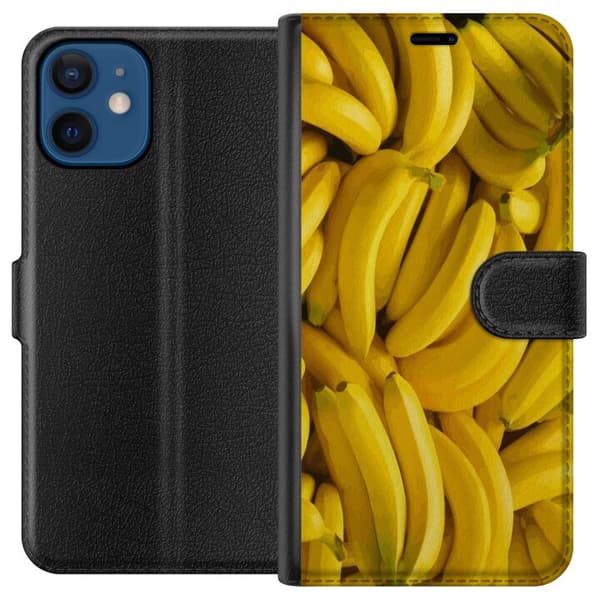 Apple iPhone 12 mini Lompakkokotelo Banaani kuvio