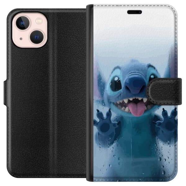 Apple iPhone 13 Plånboksfodral Stitch Window View – Stitch vid ett fönster i söt stil
